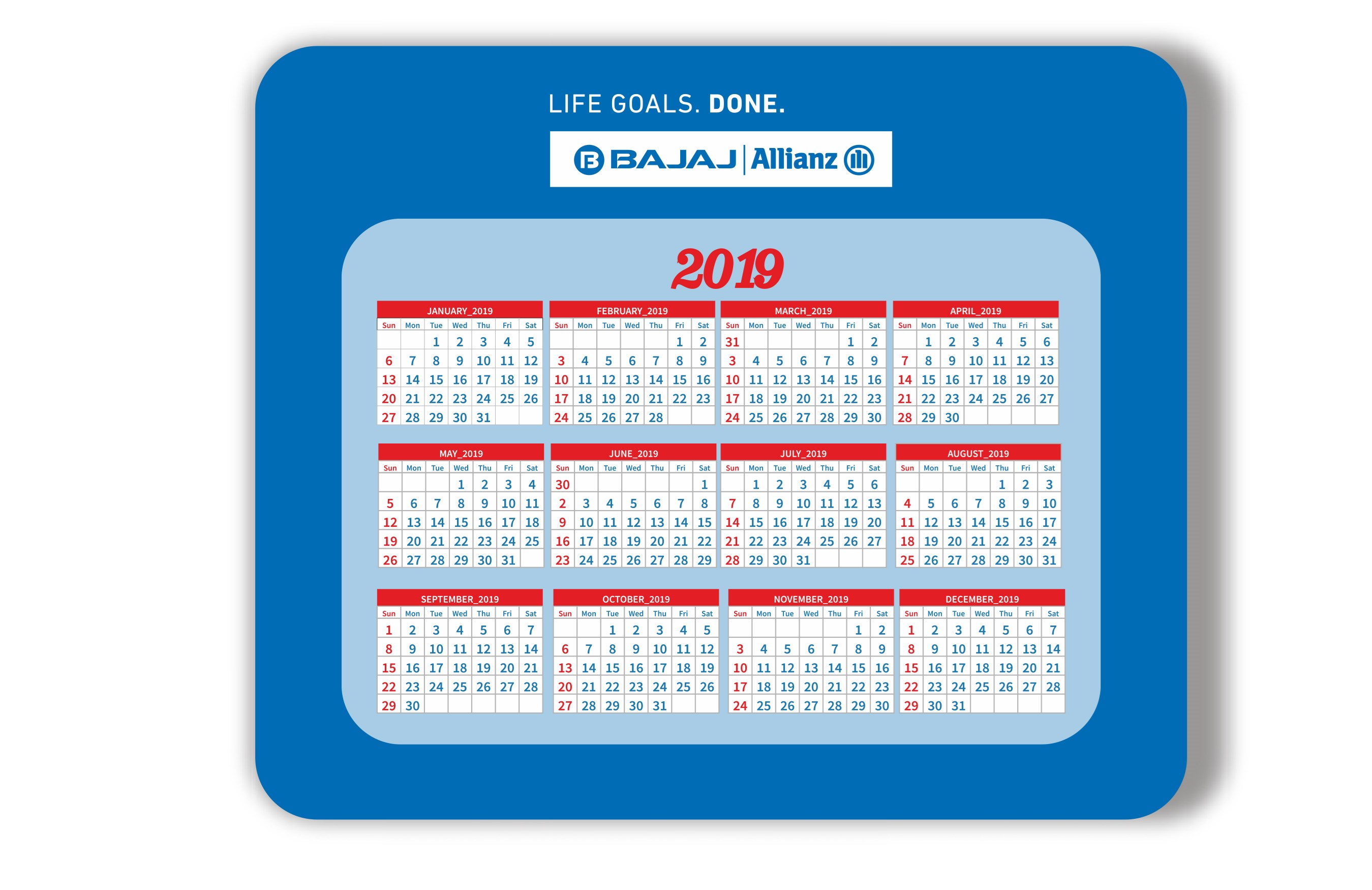 Calendar Mouse Pad