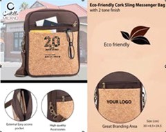 20 Years Eco-Friendly Cork Sling Messenger Bag